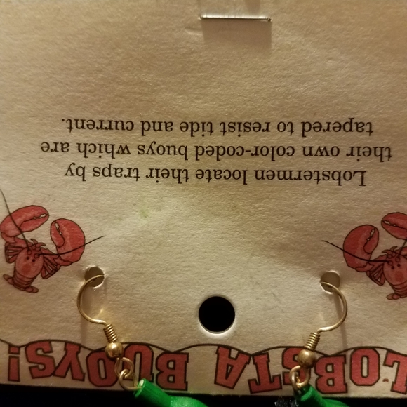 Lobsta Buoys! Handcrafted Maine Earrings! - Picture 2 of 2